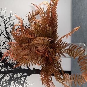 Artificial Fern Bush Silk Flower Arrangement Accent Realistic Fall Autumn